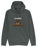 SAVAGE Hanorac cu fermoar Unisex Connector