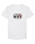 I love my wife Tricou mânecă scurtă guler larg Bărbat Skater