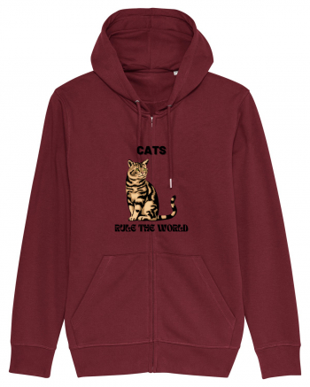 cats rule the world Burgundy