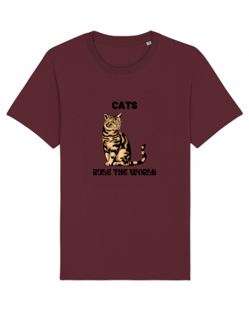 cats rule the world Burgundy