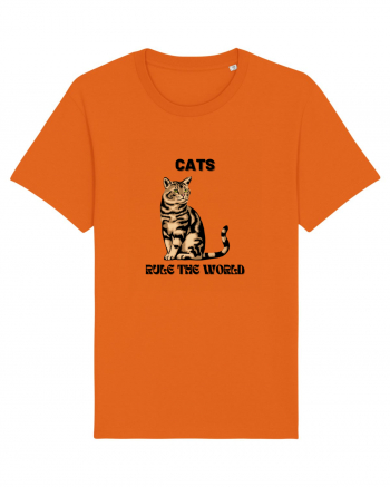 cats rule the world Bright Orange