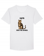 cats rule the world Tricou mânecă scurtă guler larg Bărbat Skater