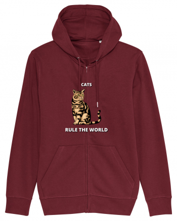 cats rule the world Burgundy