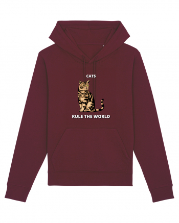 cats rule the world Burgundy