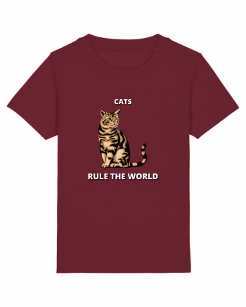 cats rule the world Burgundy