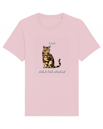 cats rule the world Cotton Pink