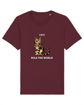 cats rule the world Burgundy