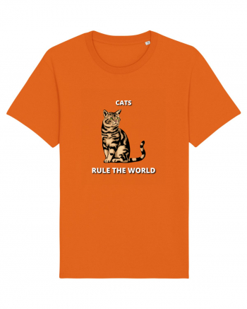 cats rule the world Bright Orange