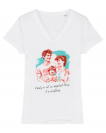 FAMILY IT'S EVERYTHING - V1 Tricou mânecă scurtă guler V Damă Evoker