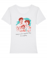 FAMILY IT'S EVERYTHING - V1 Tricou mânecă scurtă guler larg fitted Damă Expresser