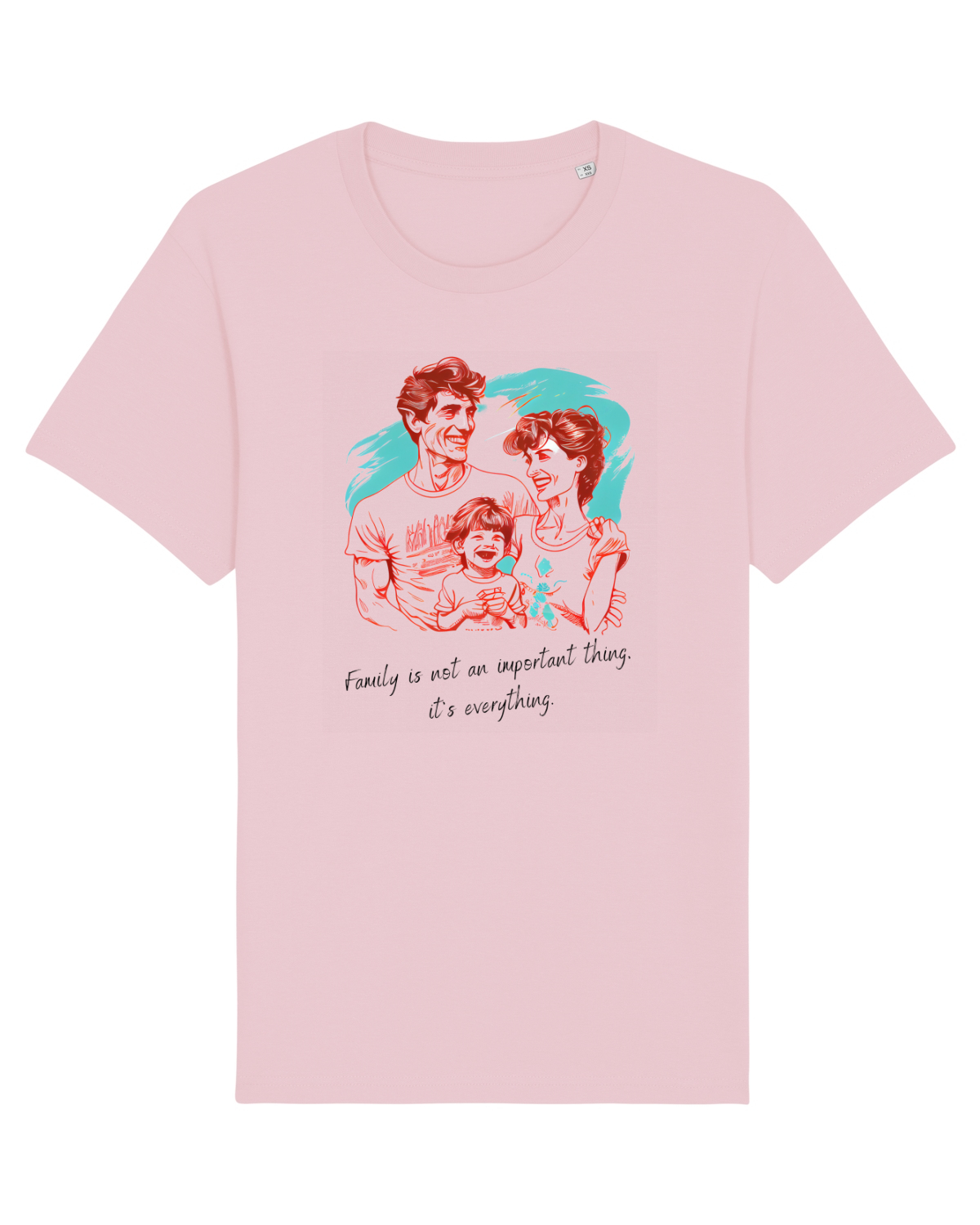 Tricou mânecă scurtă Unisex Rocker Cotton Pink