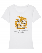 FAMILY IT'S EVERYTHING - V2 Tricou mânecă scurtă guler larg fitted Damă Expresser