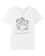 HERO DAD! - V1 Tricou mânecă scurtă guler V Bărbat Presenter