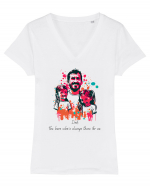 HERO DAD! - V2 Tricou mânecă scurtă guler V Damă Evoker