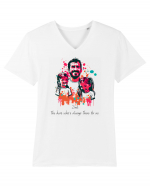 HERO DAD! - V2 Tricou mânecă scurtă guler V Bărbat Presenter