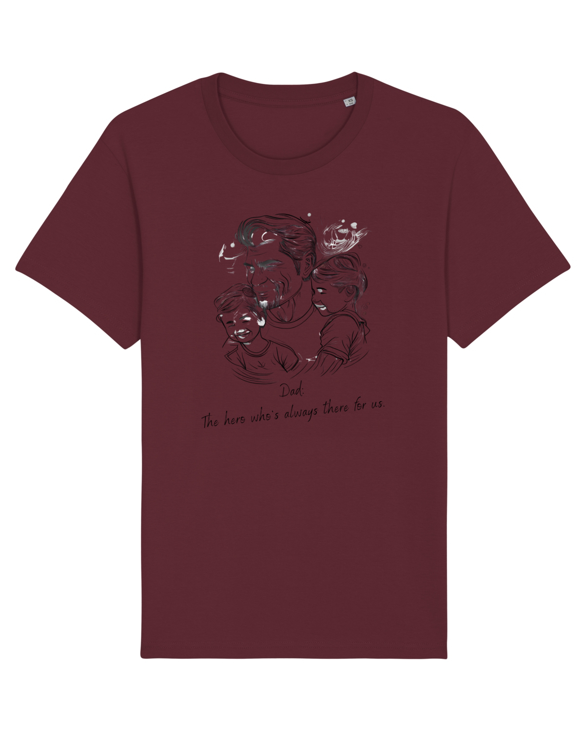 Tricou mânecă scurtă Unisex Rocker Burgundy