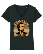 Mihai Eminescu 1850 -1889 Tricou mânecă scurtă guler V Damă Evoker