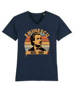 Mihai Eminescu 1850 -1889 Tricou mânecă scurtă guler V Bărbat Presenter