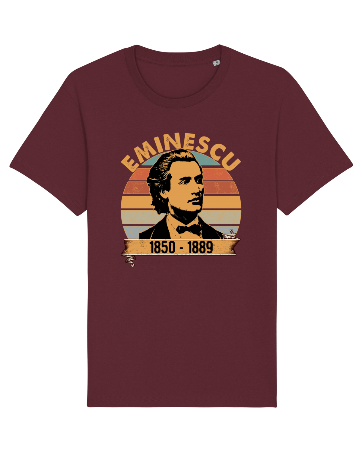 Tricou mânecă scurtă Unisex Rocker Burgundy