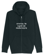 STATUL ÎN CASĂ TE PROSTEȘTE Hanorac cu fermoar Unisex Connector