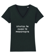 STATUL ÎN CASĂ TE PROSTEȘTE Tricou mânecă scurtă guler V Damă Evoker