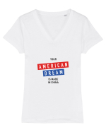 American dream Tricou mânecă scurtă guler V Damă Evoker