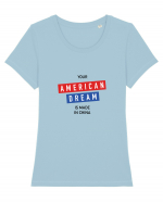 American dream Tricou mânecă scurtă guler larg fitted Damă Expresser