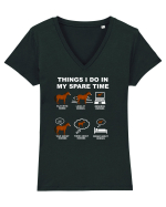 HORSE Tricou mânecă scurtă guler V Damă Evoker