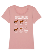 HORSE Tricou mânecă scurtă guler larg fitted Damă Expresser