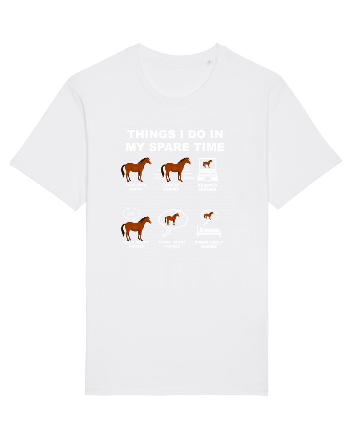 Tricou mânecă scurtă Unisex Rocker White