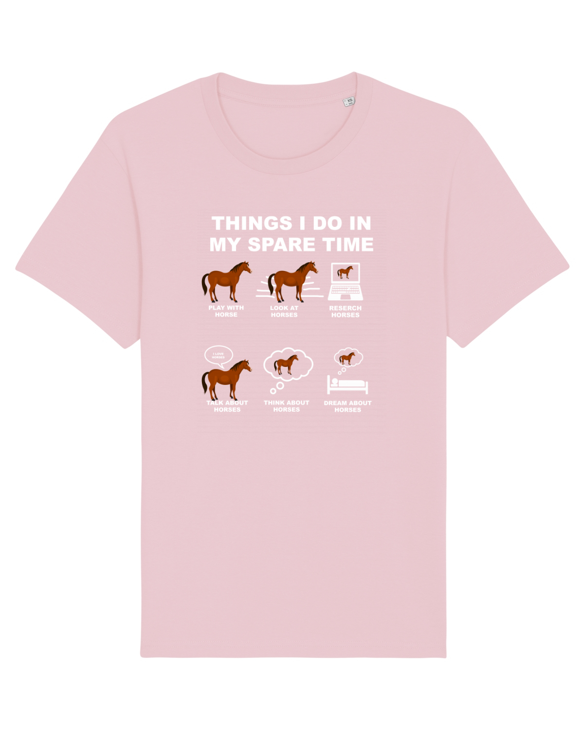 Tricou mânecă scurtă Unisex Rocker Cotton Pink