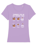 SLOTH Tricou mânecă scurtă guler larg fitted Damă Expresser