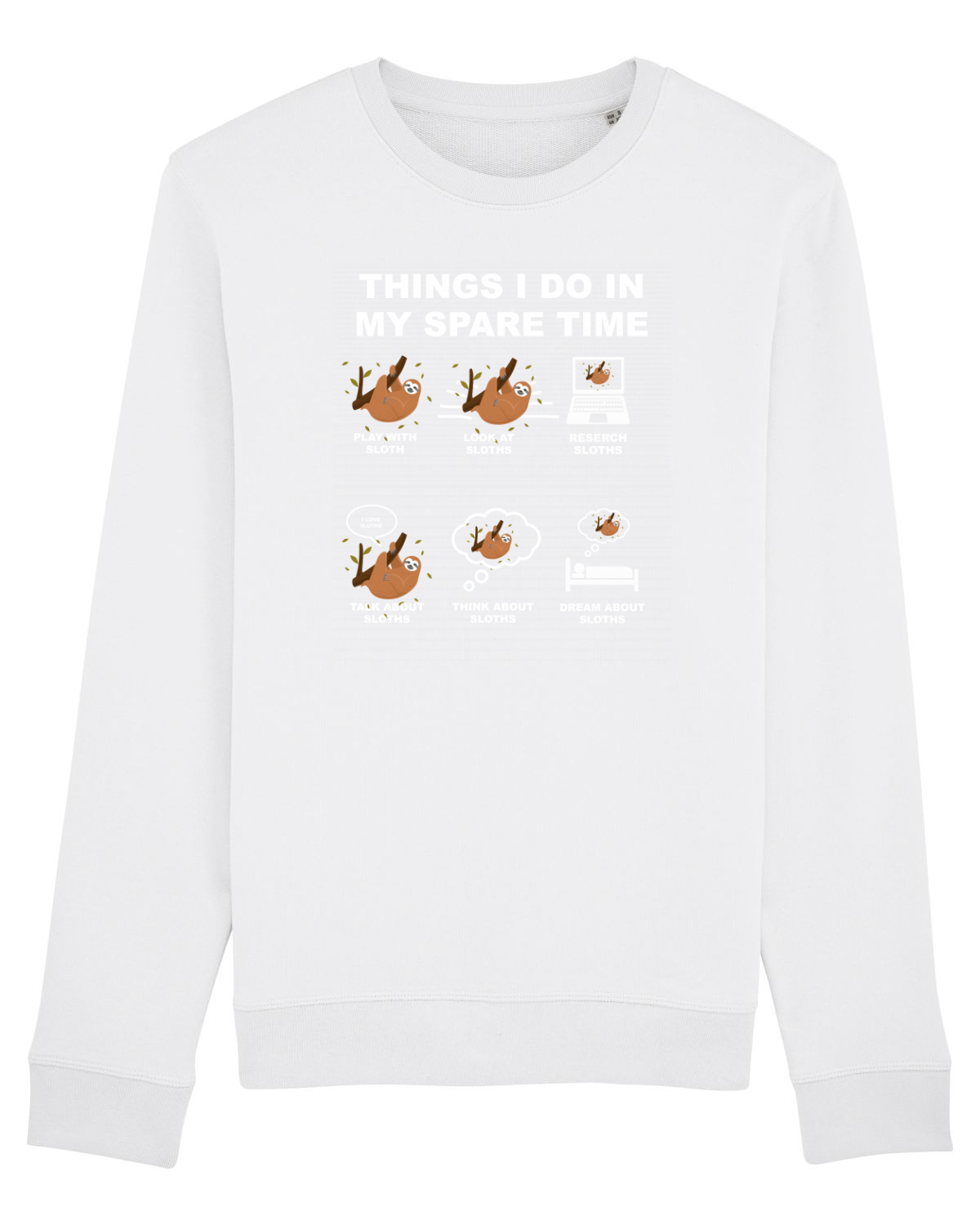Bluză mânecă lungă Unisex Rise White