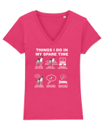 GREYHOUND Tricou mânecă scurtă guler V Damă Evoker