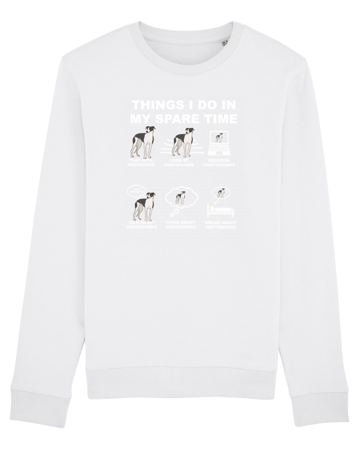 Bluză mânecă lungă Unisex Rise White