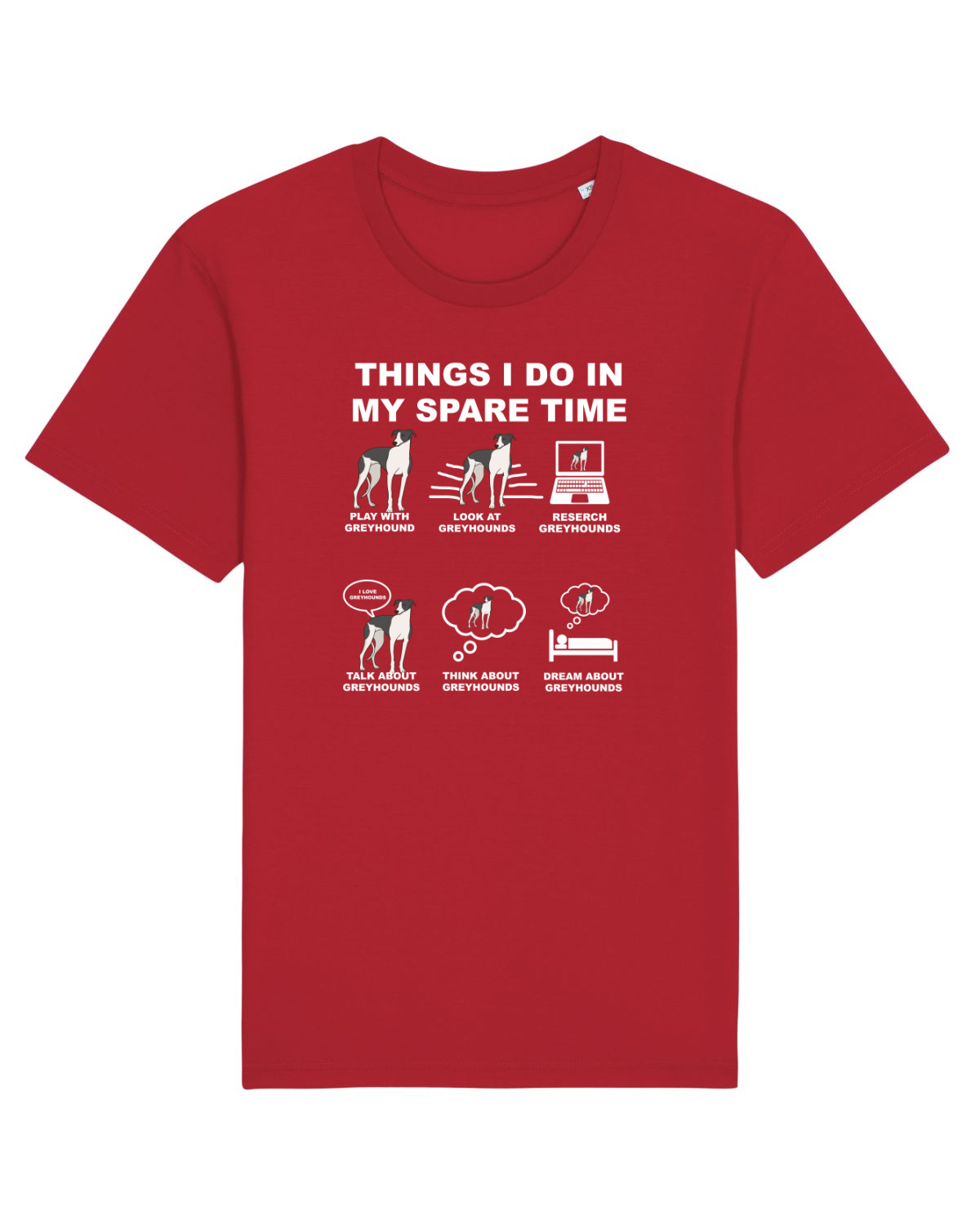 Tricou mânecă scurtă Unisex Rocker Red