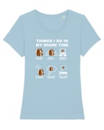 SQUIRREL Tricou mânecă scurtă guler larg fitted Damă Expresser