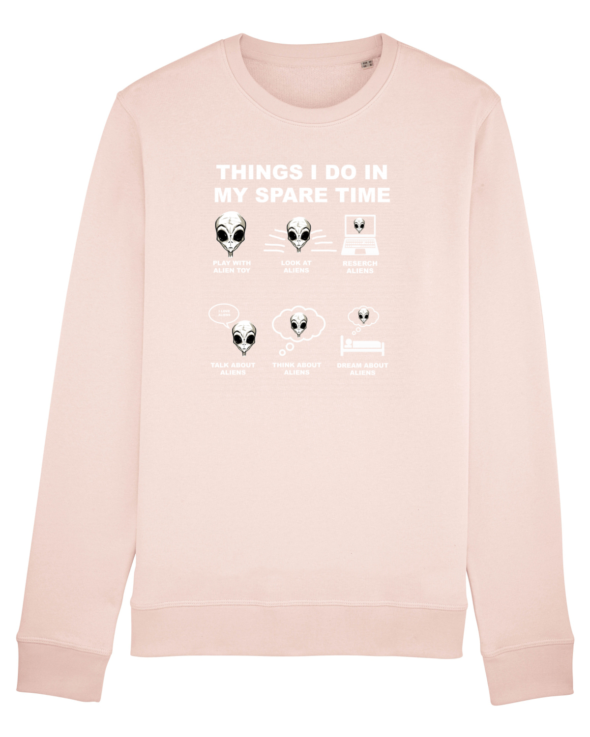 Bluză mânecă lungă Unisex Rise Candy Pink