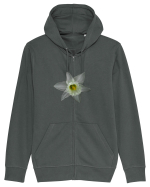 Narcisa alba Hanorac cu fermoar Unisex Connector