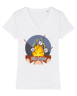 Zile fripte Tricou mânecă scurtă guler V Damă Evoker