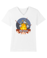 Zile fripte Tricou mânecă scurtă guler V Bărbat Presenter