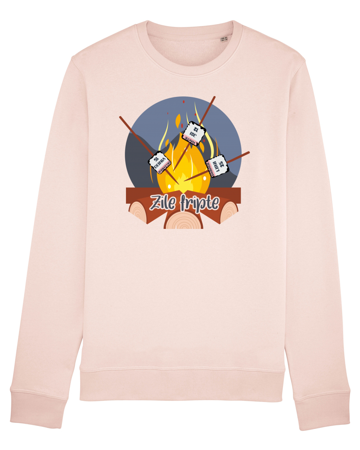 Bluză mânecă lungă Unisex Rise Candy Pink