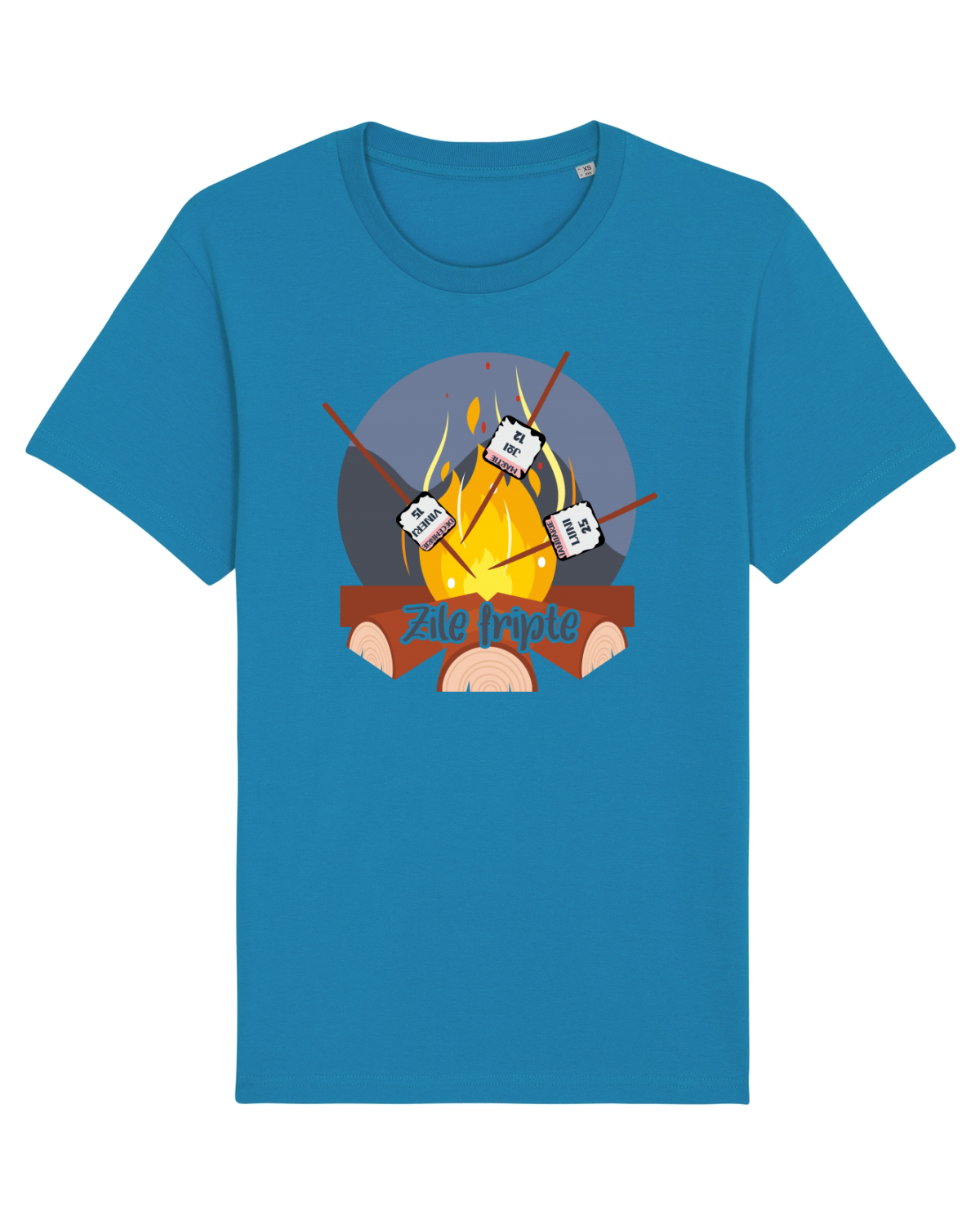 Tricou mânecă scurtă Unisex Rocker Azur