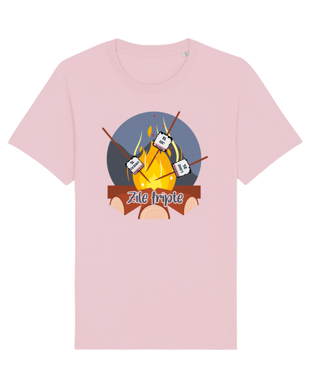 Tricou mânecă scurtă Unisex Rocker Cotton Pink