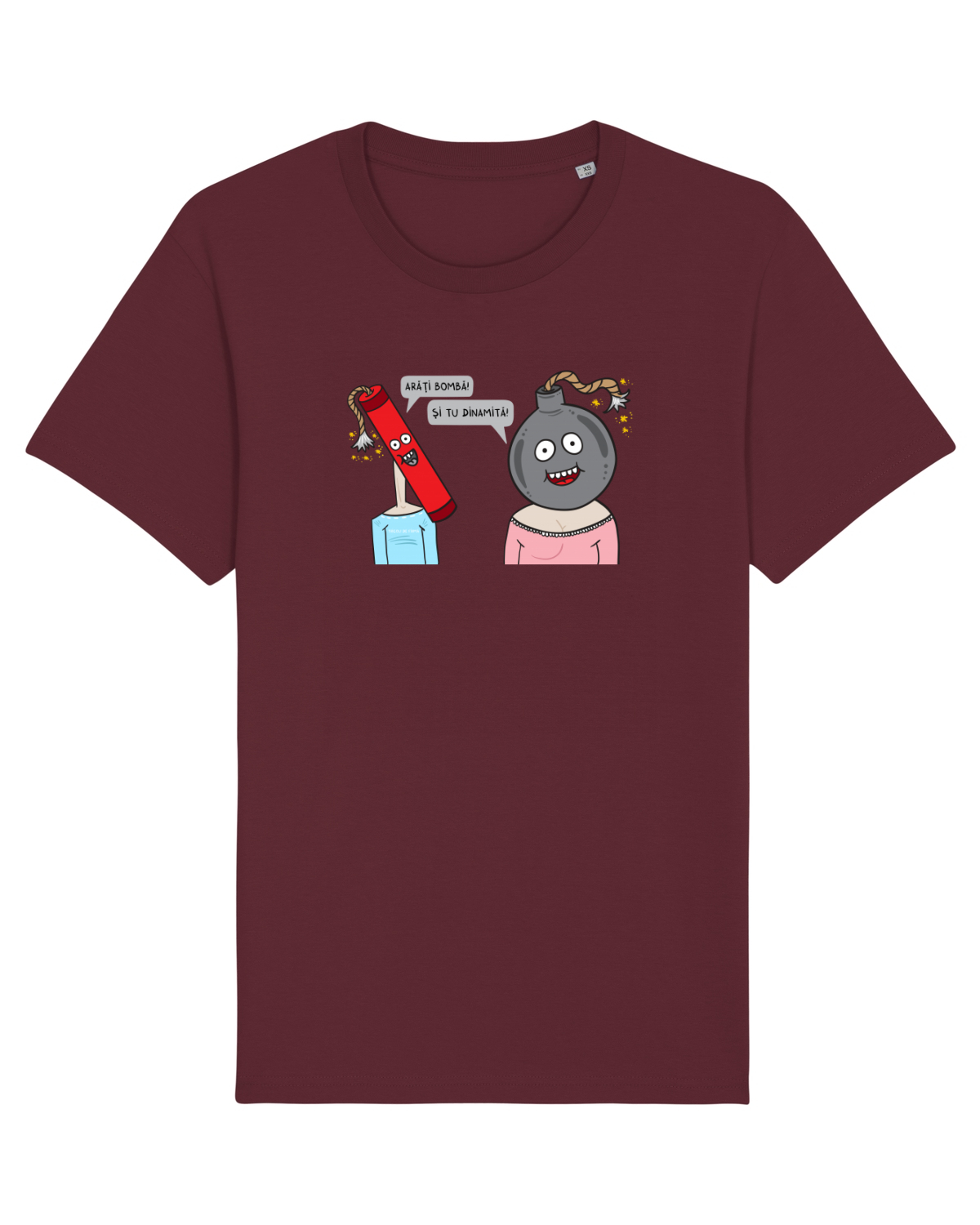 Tricou mânecă scurtă Unisex Rocker Burgundy