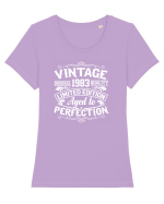 Vintage original 1983 quality limited edition aged to perfection, Aniversar Tricou mânecă scurtă guler larg fitted Damă Expresser