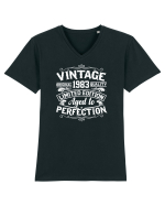 Vintage original 1983 quality limited edition aged to perfection, Aniversar Tricou mânecă scurtă guler V Bărbat Presenter