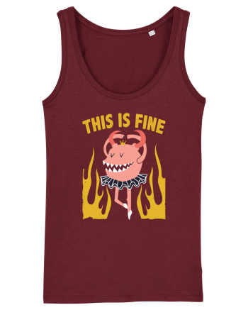 This Is Fine Monster Ballerina Burgundy