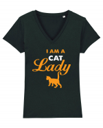 I am a Cat Lady Tricou mânecă scurtă guler V Damă Evoker