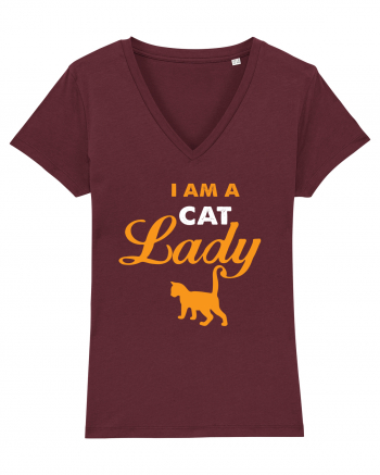 I am a Cat Lady Burgundy